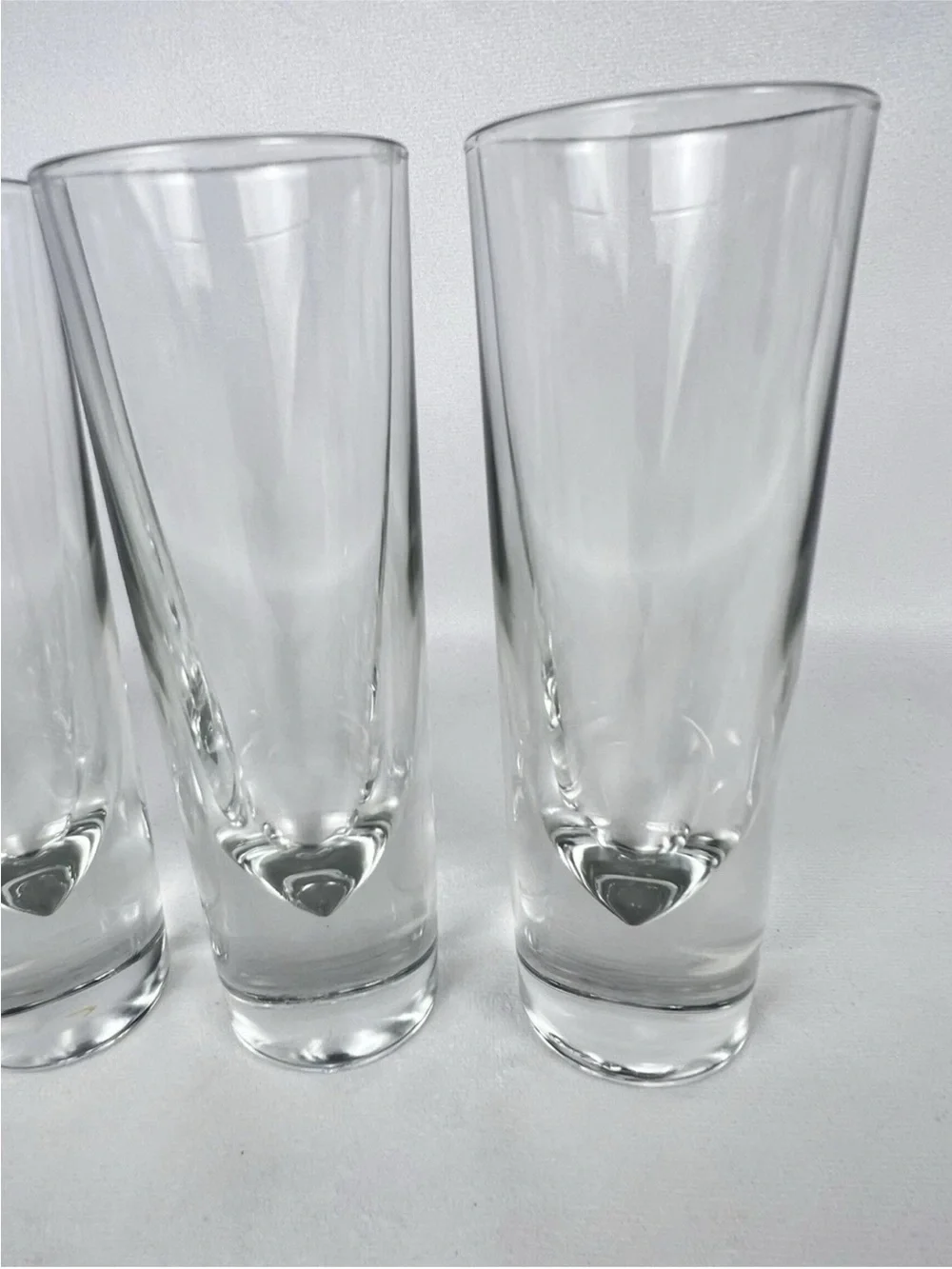 Vintage Carlo Moretti Murano Bullet Glasses Set of 4 Italian Highball Heavy 7”